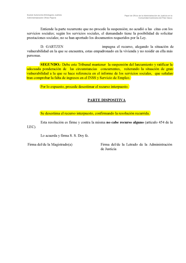 13-07-22.- AUTO notif el 18-07 se desestima recurso interpuesto, confirmando la resolucion recurrida