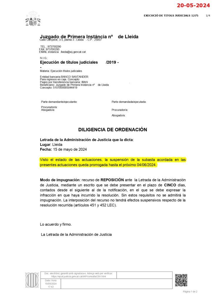 15-05-24.- D.O. notif el 20-05 la suspension de la subasta acordada en lasactuaciones queda prorrogada hasta el 04-06_page-0001